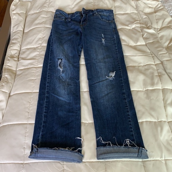 Sun and Shadow Distressed Stretch Denim Blue Jeans, Bootcut, size 27 - Picture 11 of 11